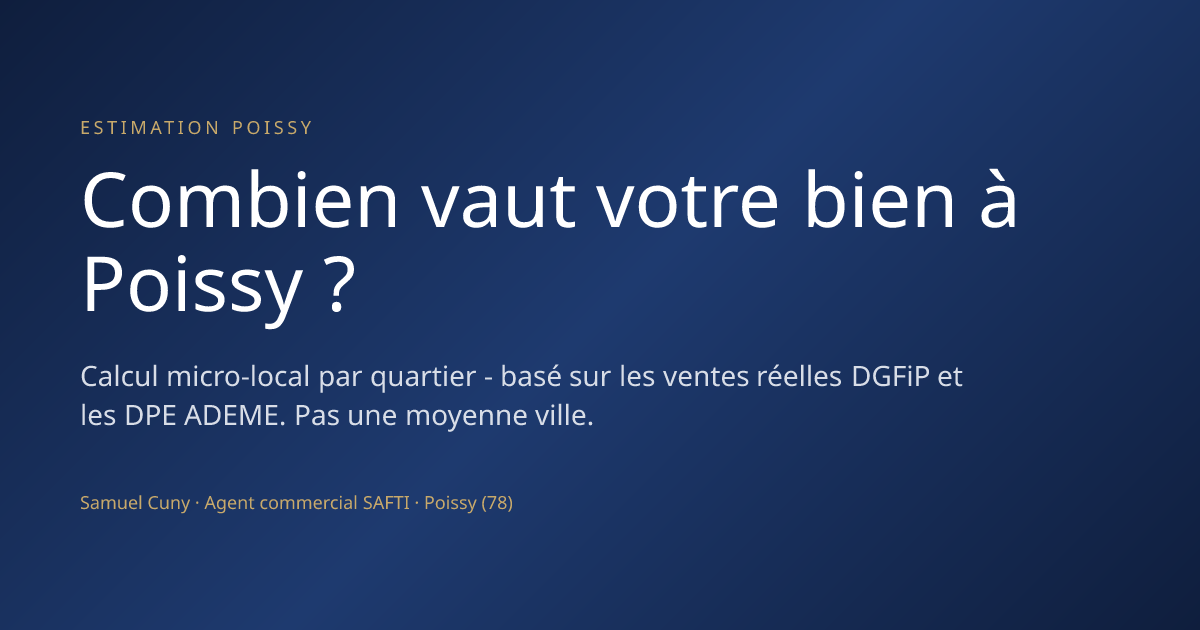 Estimation Poissy - calcul micro-local par quartier